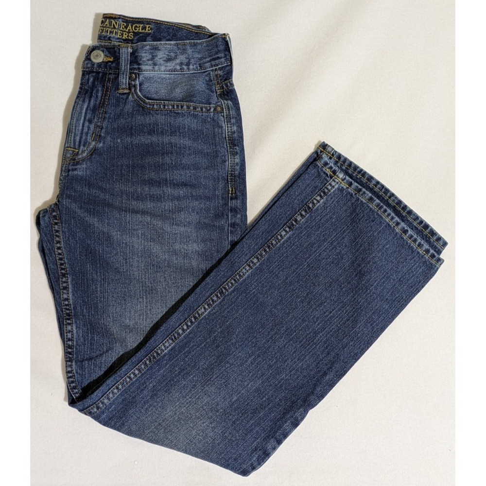 American Eagle Outfitters 100% Cotton Straight Blue Jeans RN54485 Size 28x32